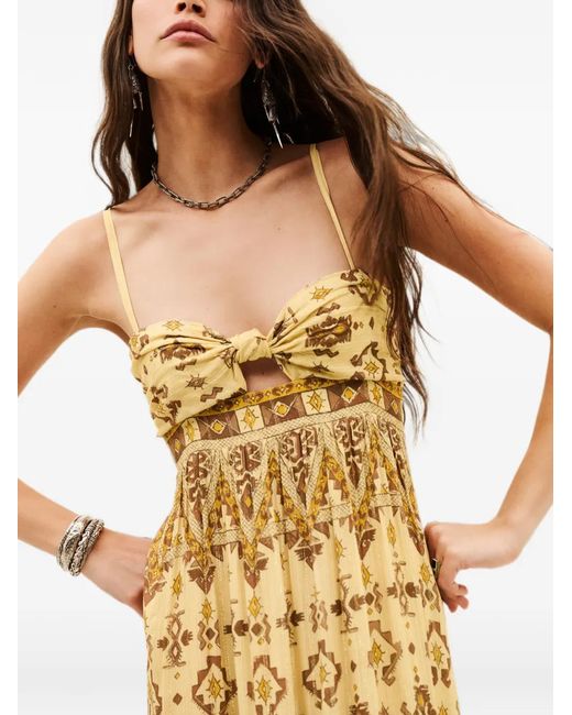 Robe Longue Zema Ba&sh en coloris Metallic