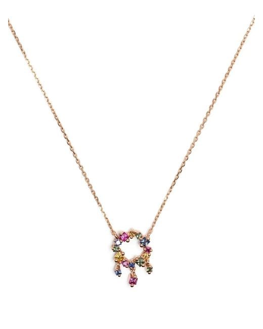 Suzanne Kalan Metallic 18Kt Rose Princess Mini Sapphire Cascade Necklace