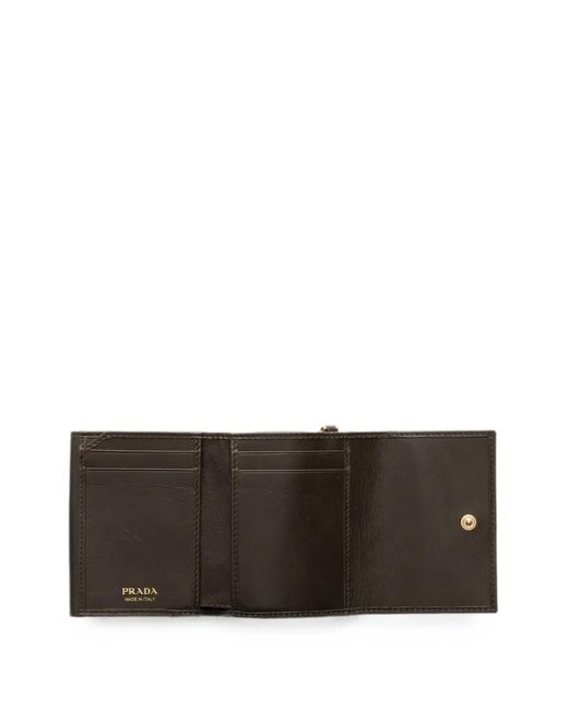 Prada Gray Small Leather Wallet
