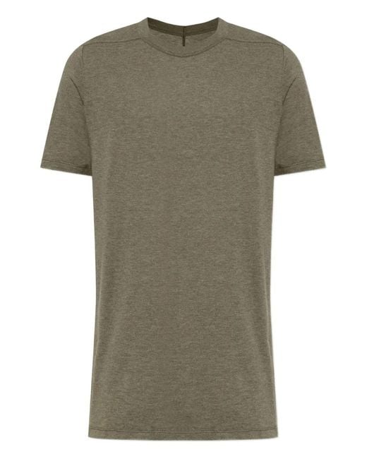 Rick Owens Green Round-Neck Short-Sleeve T-Shirt for men