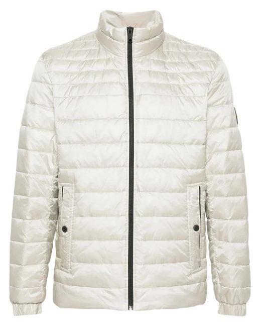 Boss Natural Logo-Patch Padded Jacket for men