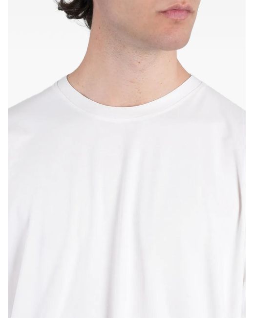 Alpha Studio White Short-Sleeve T-Shirt for men