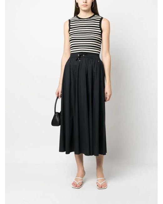 Herno Black Polyamide Light Nylon Skirt