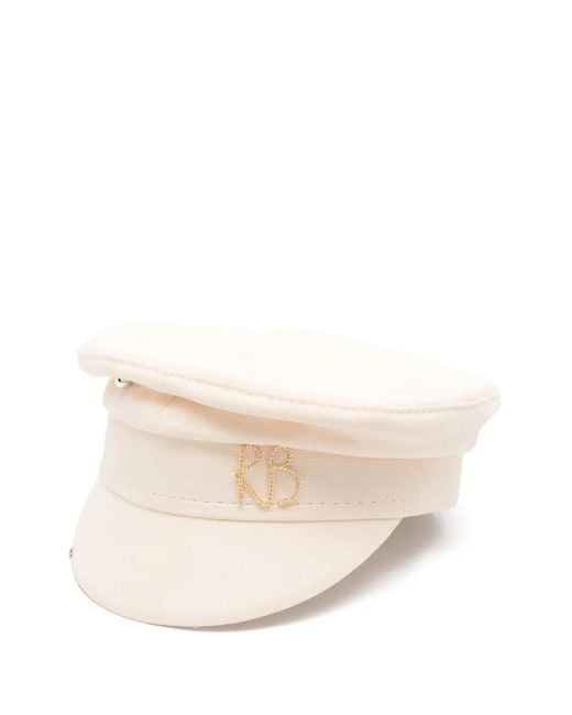 Ruslan Baginskiy Natural Logo-Appliqué Bakerboy Hat
