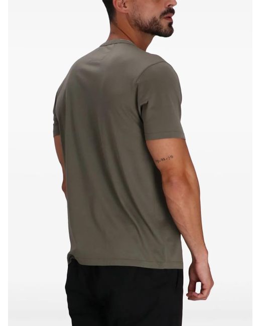 C P Company Gray C.P. Company Logo Patch T-Shirt for men