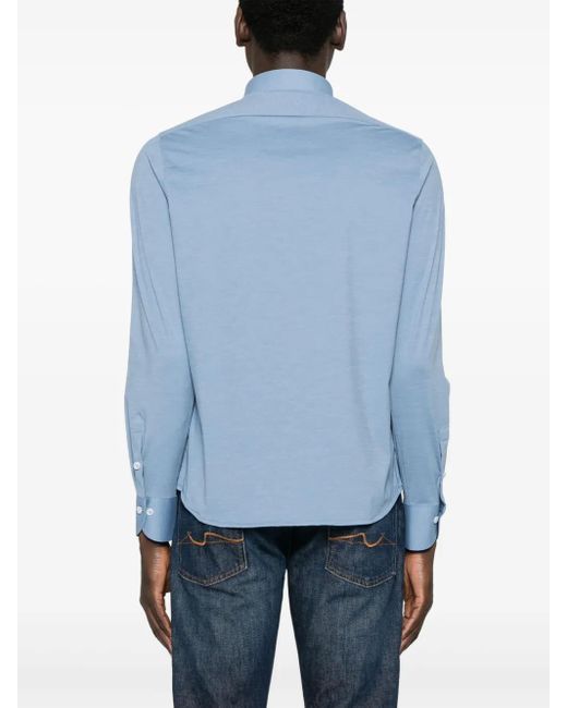 Cruna Blue Manhattan Shirt for men