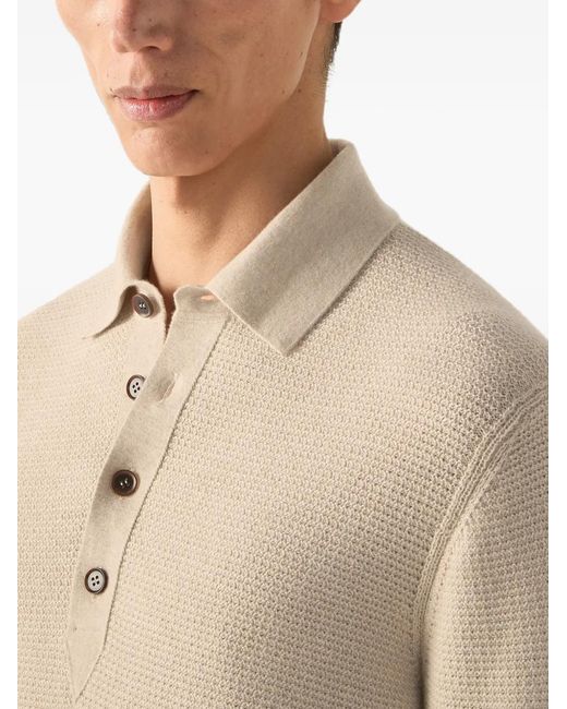 Zegna Natural Cream Mélange Oasi Cashmere Polo Shirt for men