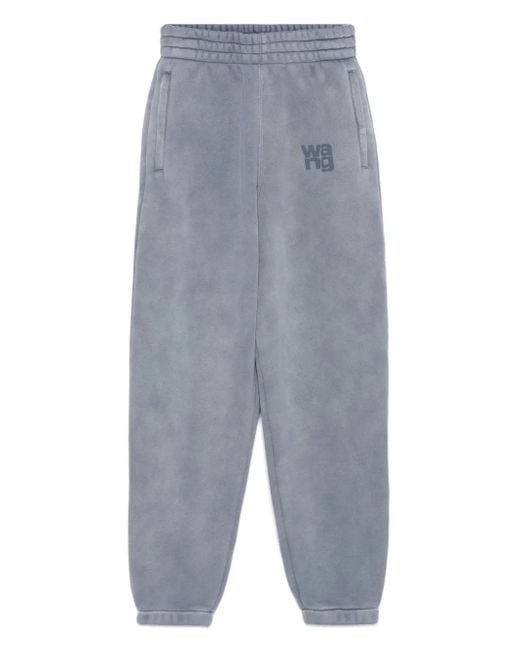 Alexander Wang Gray Jogginghose mit Logo-Stickerei