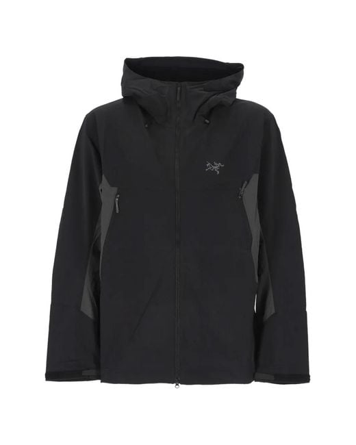 Arc'teryx Black Logo-Print Panelled Jacket for men