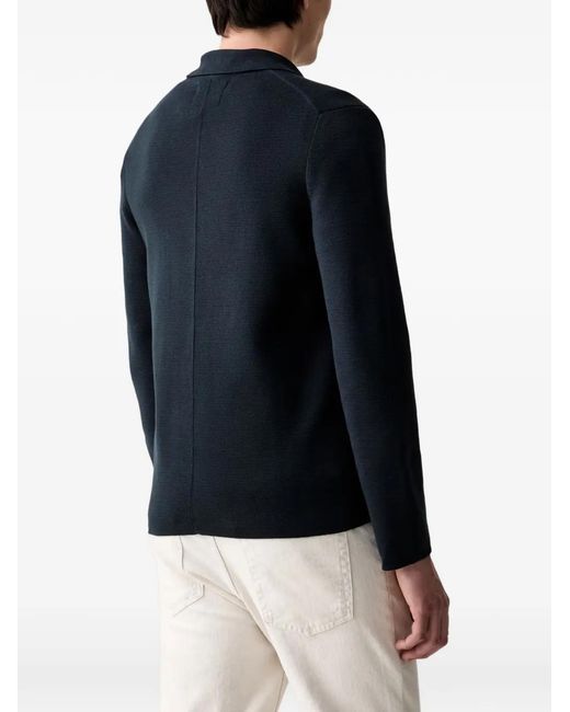 Marc O' Polo Black Patch-Pocket Button-Up Cardigan for men