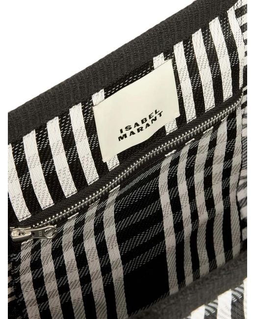 Isabel Marant Black Darwen Striped Tote Bag