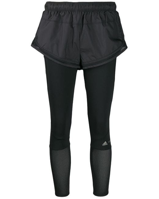 Adidas By Stella McCartney Black Performance Essentials Shorts Over leggings