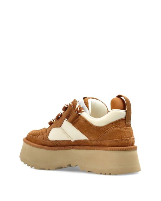 Ugg Brown Astromel Platform Lace-Up Sneakers