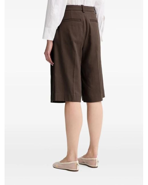 A.L.C. Black Pleated Side-Pockets Shorts