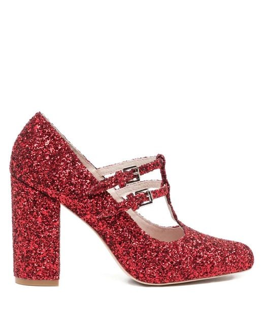 Macgraw Red 100Mm Tessa Pumps