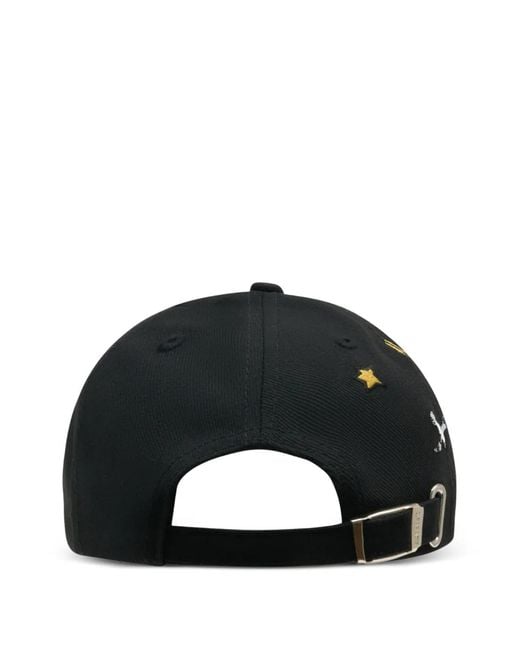 3.PARADIS Black Logo-Embroidered Baseball Cap