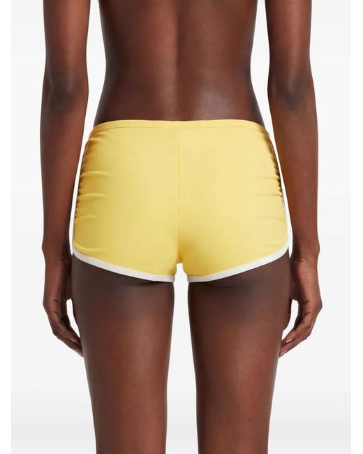 Christopher Esber Yellow Oasis Ruched Boyshorts