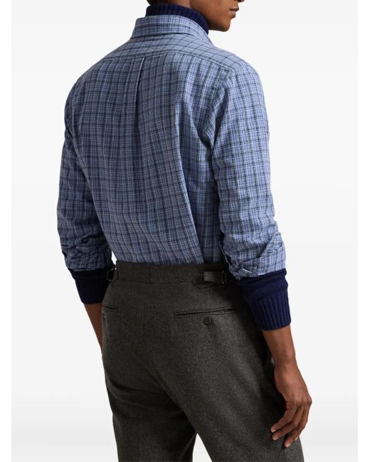 Polo Ralph Lauren Blue Oxford Long-Sleeve Shirt for men