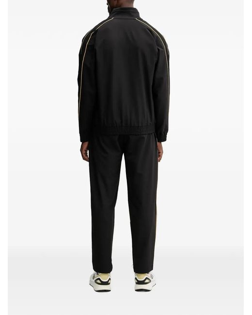EA7 Black Zip Logo Tracksuit for men