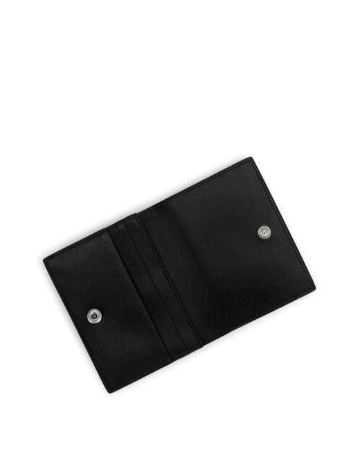 Dolce & Gabbana Black Logo-Tag Leather Bi-Fold Wallet for men