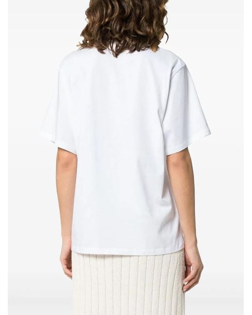 T-shirt En Jersey De Coton Biologique Imprimé Stella McCartney en coloris White