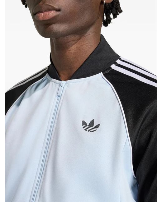 Adidas Blue Sst Side-Stripe Track Top for men