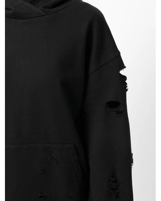 Goen.J Black Destroyed Layered Hoodie