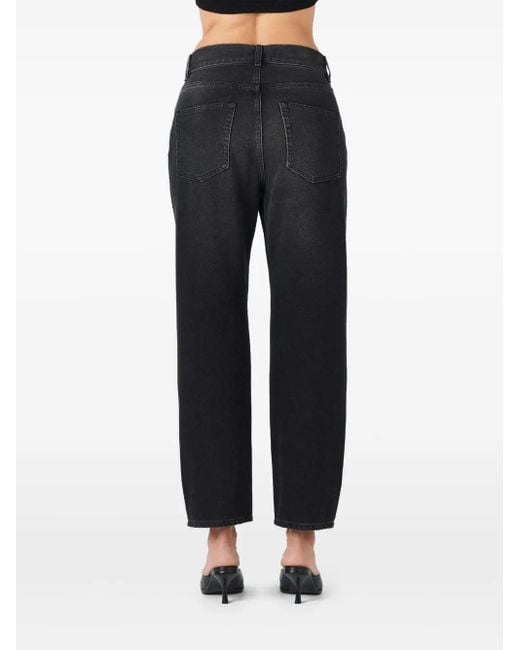 No44 Black Crossover-Button Jeans