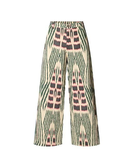 Rabens Saloner White Print Trousers