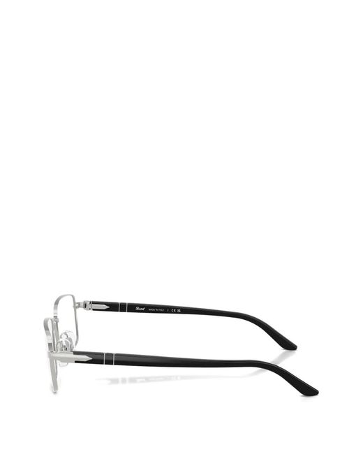 Persol White Brille Mit Eckigem Gestell