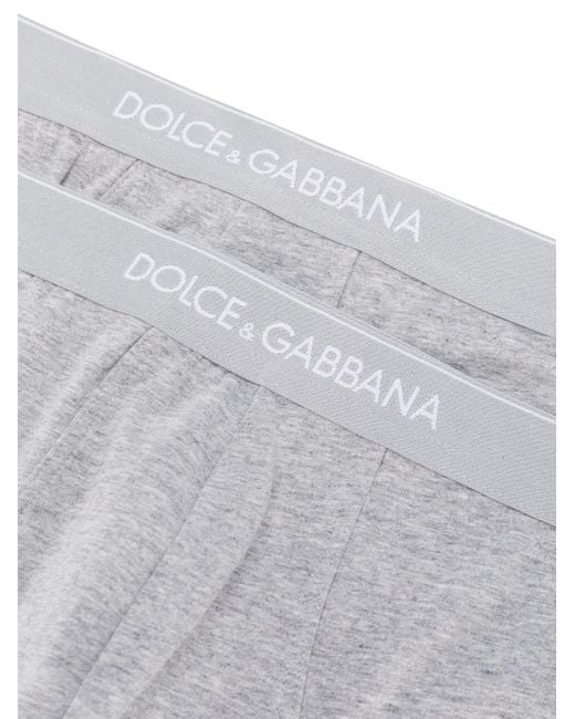 Dolce & Gabbana 2Er-Set Slips Mit Logo in Gray für Herren