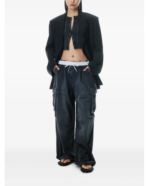 Alexander Wang Blue Straight Cargo Pants