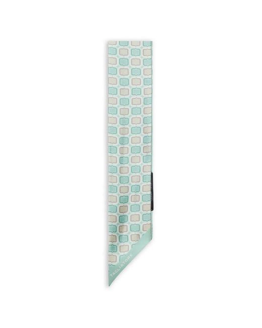 Tagliatore White Patterned Scarf for men