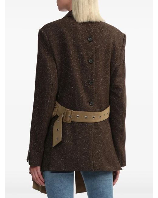 ROKH Brown Belted Blazer