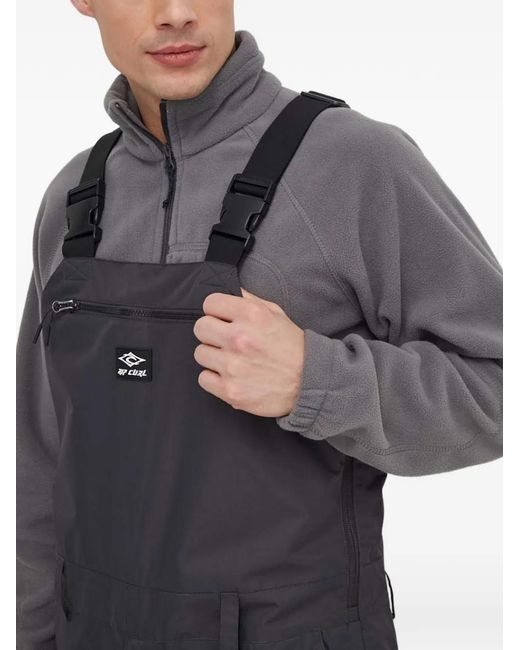 Rip Curl Blue Taipan Logo-Patch Snow Bib for men