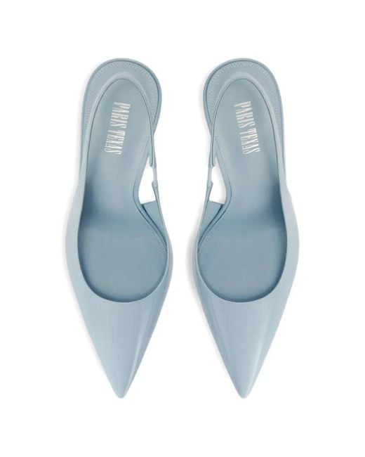 Paris Texas Blue Lidia Slingback Pumps