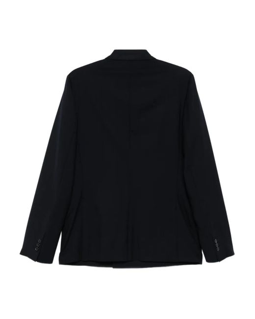 Paul Smith Blue Double-Breasted Patch-Pocket Blazer for men