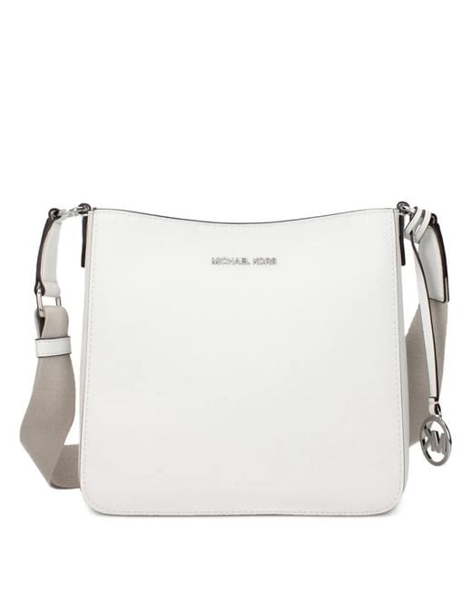 Michael Kors White Leather Cross Body Bag
