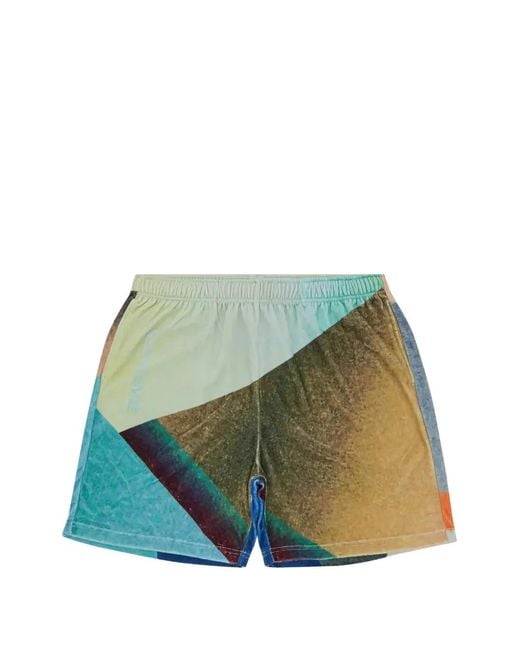 Supreme Green Velour Shorts for men