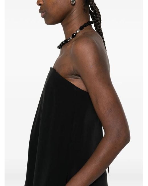 Joseph Black Banna Spaghetti-Strap Midi Dress