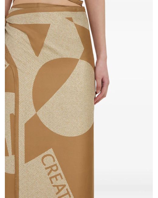 Copricostume Con Stampa di Ferragamo in Natural