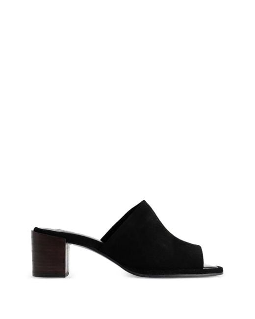 By Far Black Francisco Square-Toe Sandals