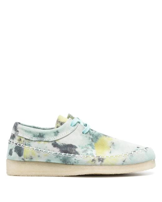 Clarks Blue Lace-Up Low-Top Sneakers for men