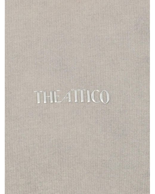 The Attico Natural Sweatshirt mit Logo-Stickerei