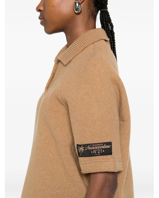 N°21 Natural Button Polo Knitwear