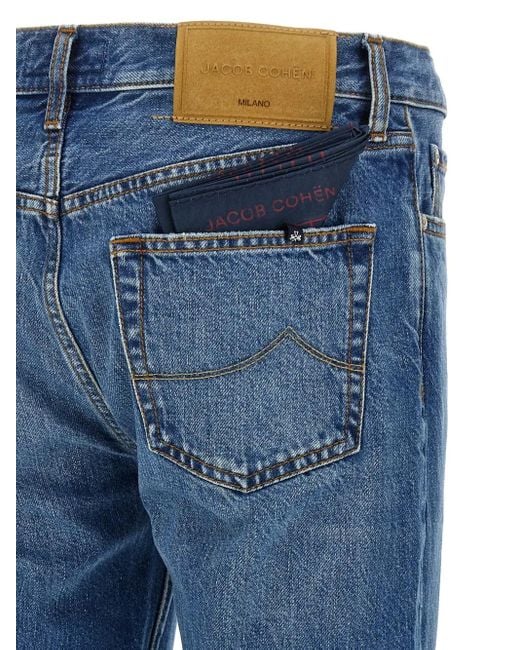 Vaqueros Edo con parche del logo Jacob Cohen de hombre de color Blue