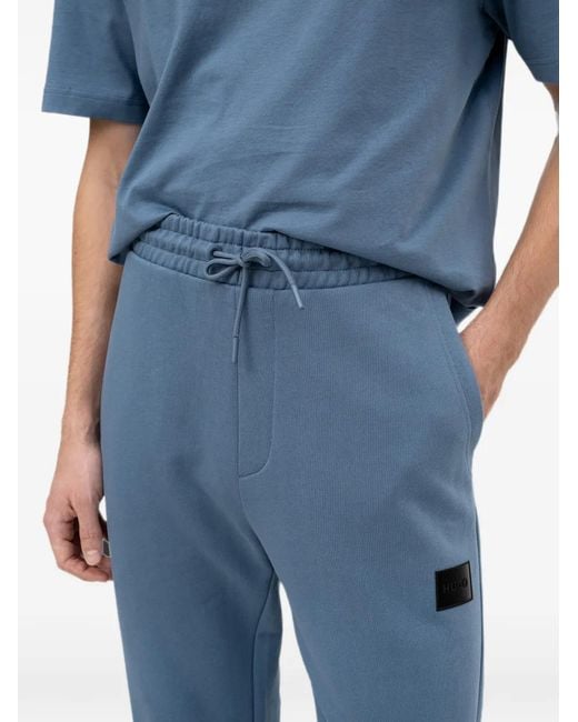 HUGO Blue Pantalon De Jogging À Patch Logo for men