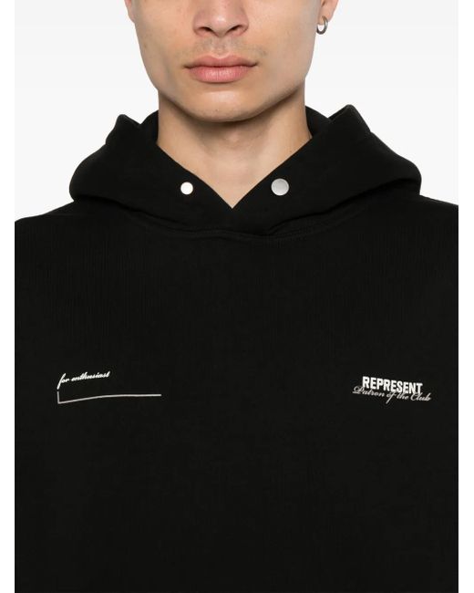Represent Black "Patron Of The Club" Hoodie for men