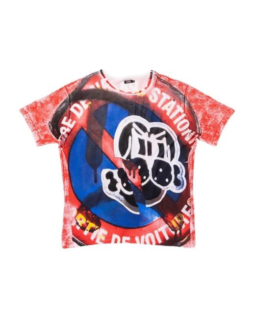 Camiseta con estampado gráfico Chite' de hombre de color Red