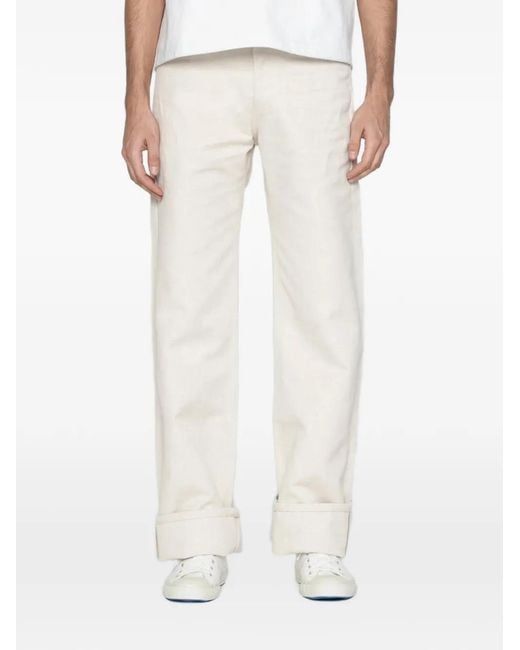 Naked & Famous White Strong Guy Tabi Selvedge Denim Jeans for men